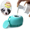 Dog Cat Bath Massage Gloves Brush Soft Safety Silicone Brush