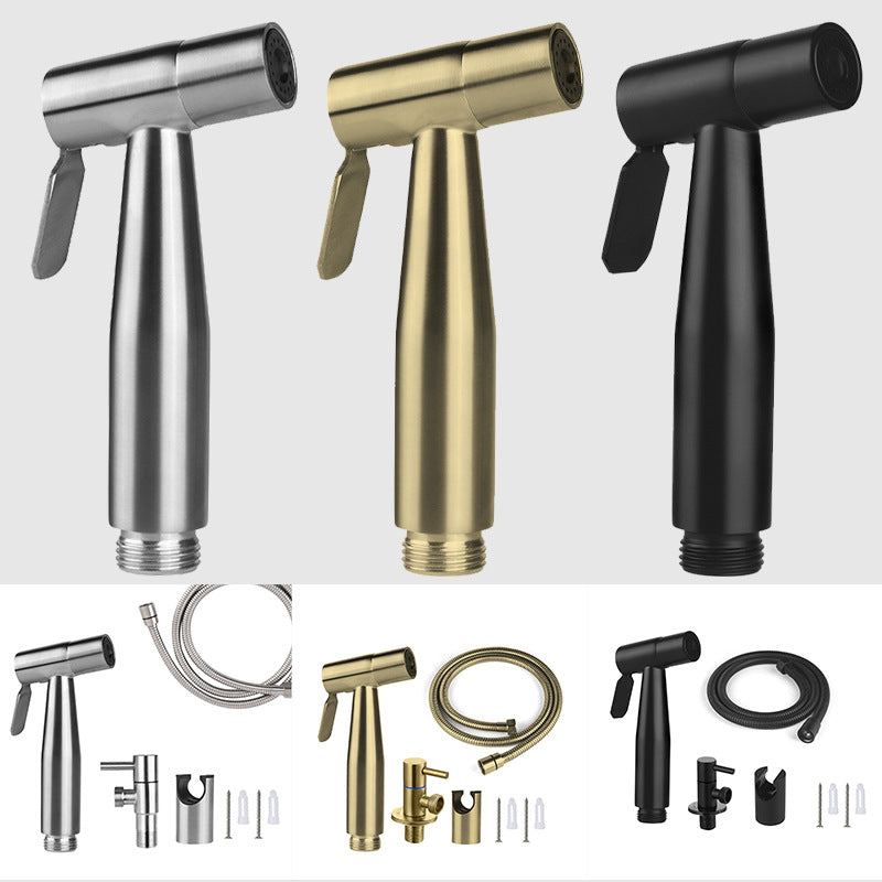Stainless Steel Spray Gun Women's Toilet Set Angle Valve Spray Gun Four-Piece Set