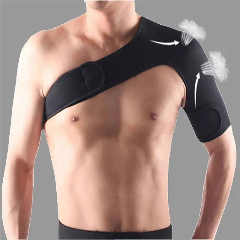 Adjustable Breathable Gym Sport Nursing Single Shoulder Support Back Brace Protection Strap