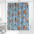 Flowers Floral Print Shower Curtain Bathroom Curtain Bath Decor
