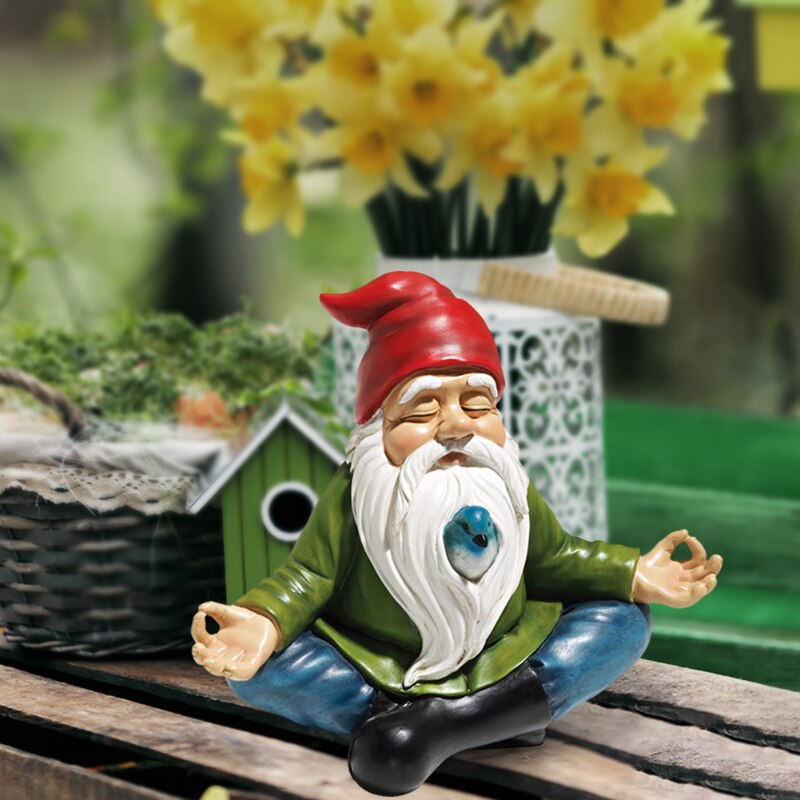 Outdoor Zen Garden Gnome Statue Resin Decorations Christmas Gifts