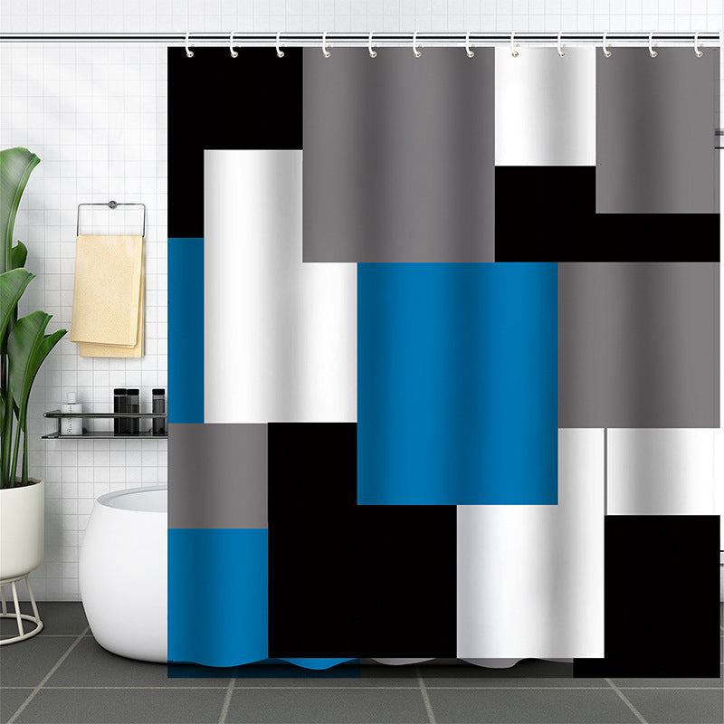 Abstract Geometric Print Waterproof Shower Curtains