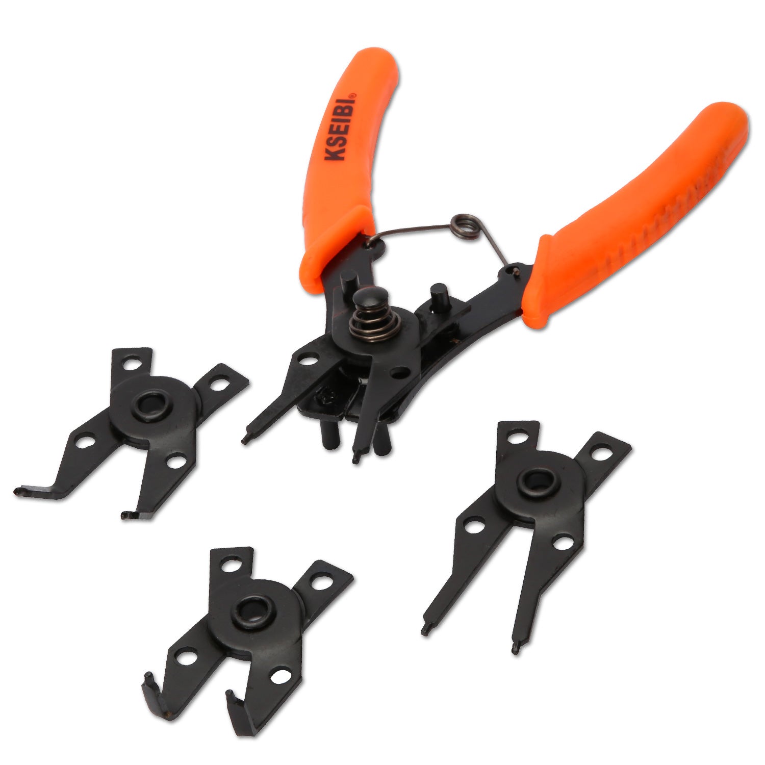 4-IN-1 Interchangeable Circlip Plier Set Hand Tools  Snap Ring Pliers