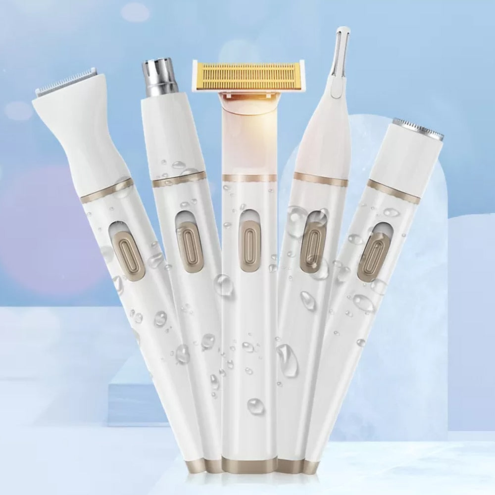 Upgraded 5 in 1 Electric Shaver Women Painless Eyebrow Razor