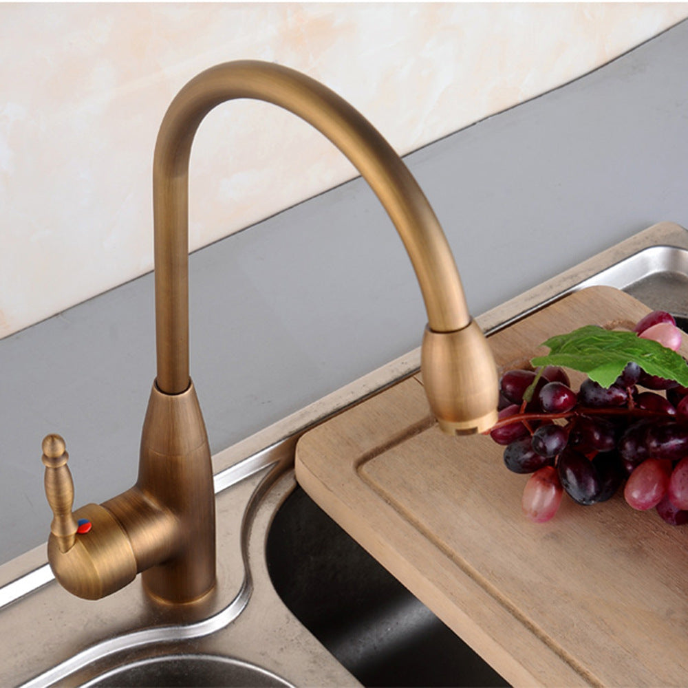 Antique Washbasin Faucet Kitchen Sink Kitchen Sink Rotating Hot And Cold Faucet