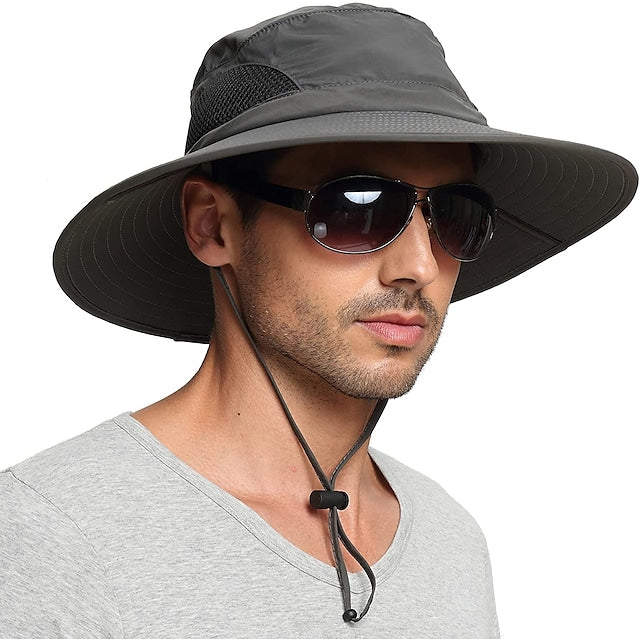 Fisherman Bucket Hat Summer UV Protection Waterproof Fishing Hat