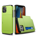 Armor Shockproof Id Credit Card Holder Wallet Phone Cases For iPhone 11 12 Pro Max