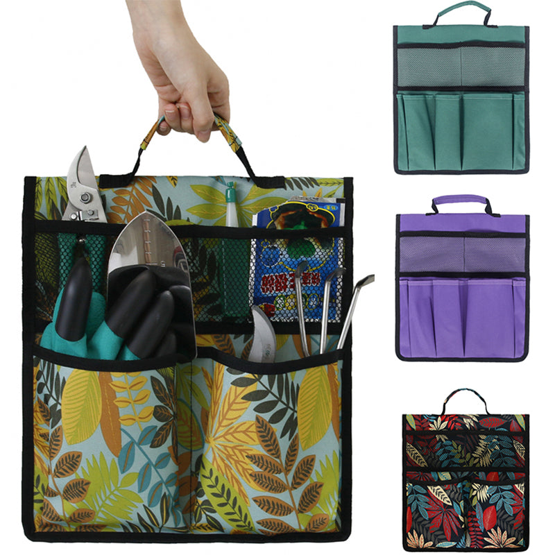 Foldable Garden Kneeler Seat Tool Bag Portable Work Cart Storage Pouch