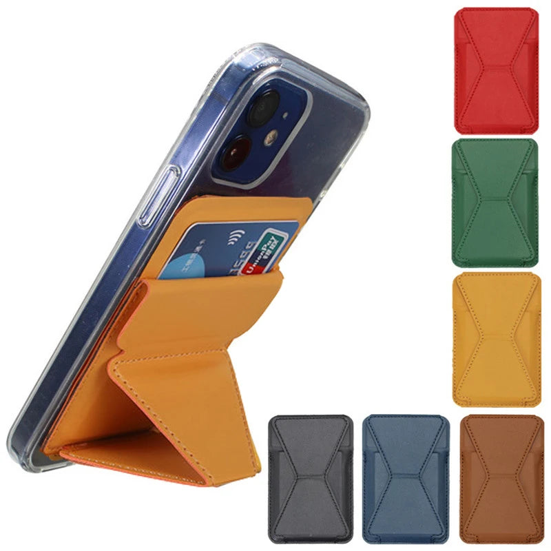 Magnetic Card Phone Holder Wallet Stand Leather Case For iPhone