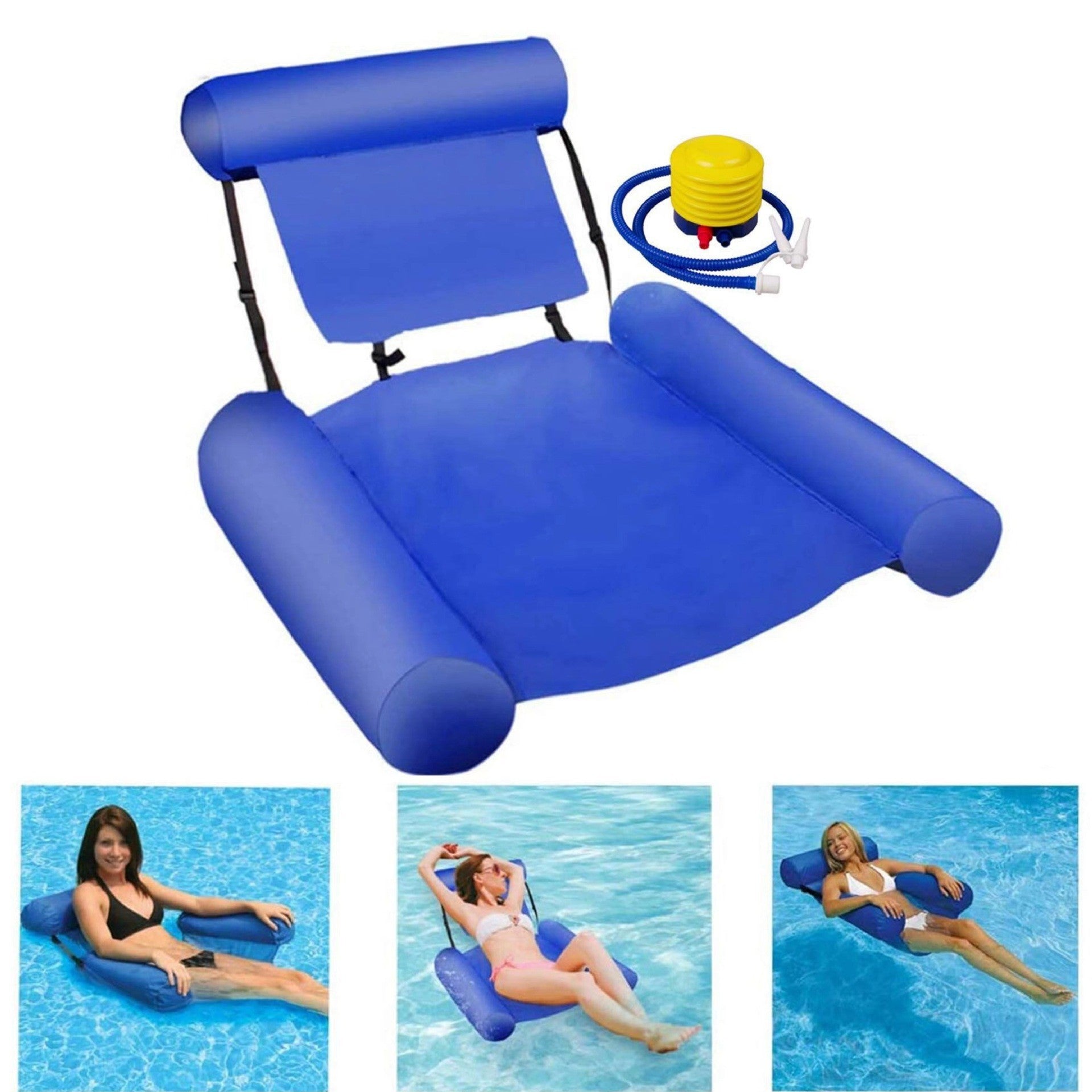 Sea Inflatable Floating Hammock Floating Chair Pool Lounge Backrest
