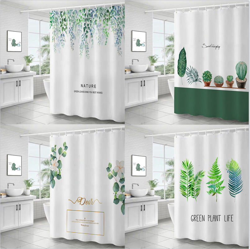 Shower Curtains Bathroom Curtain With Hooks Decor Waterproof