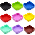 Silicone Square Ashtray Cigarette Smoke Smoking Stackable Home Smoking Accessories
