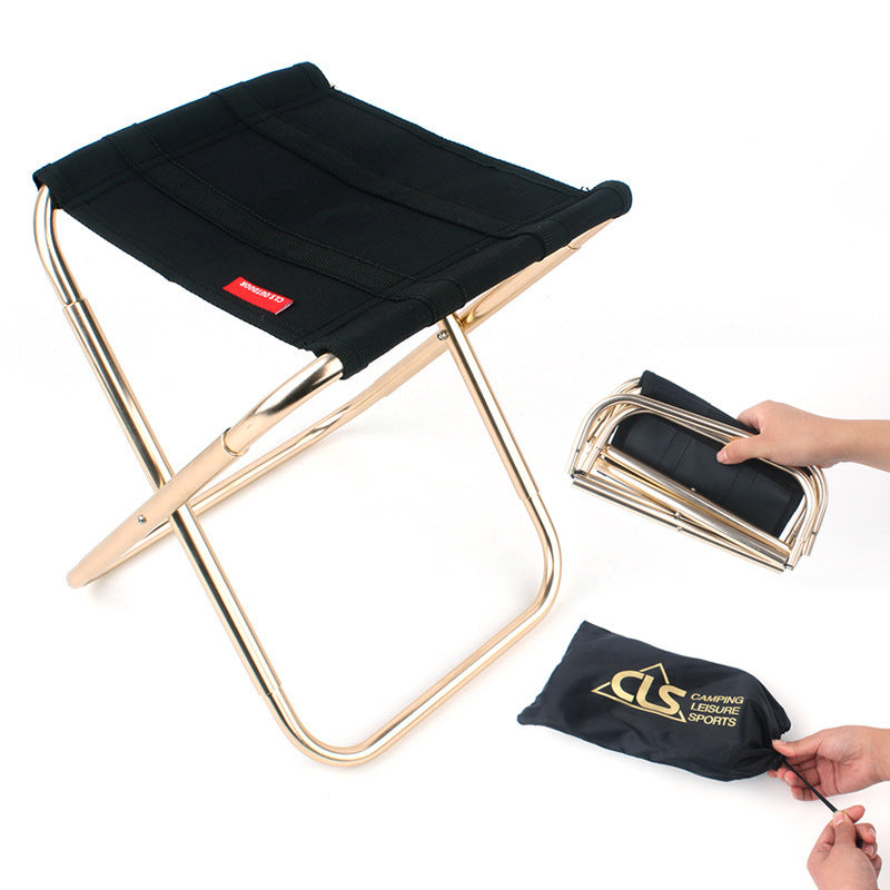 Outdoor Folding Chair 7075 Aluminum Alloy Fishing Chair Barbecue Stool