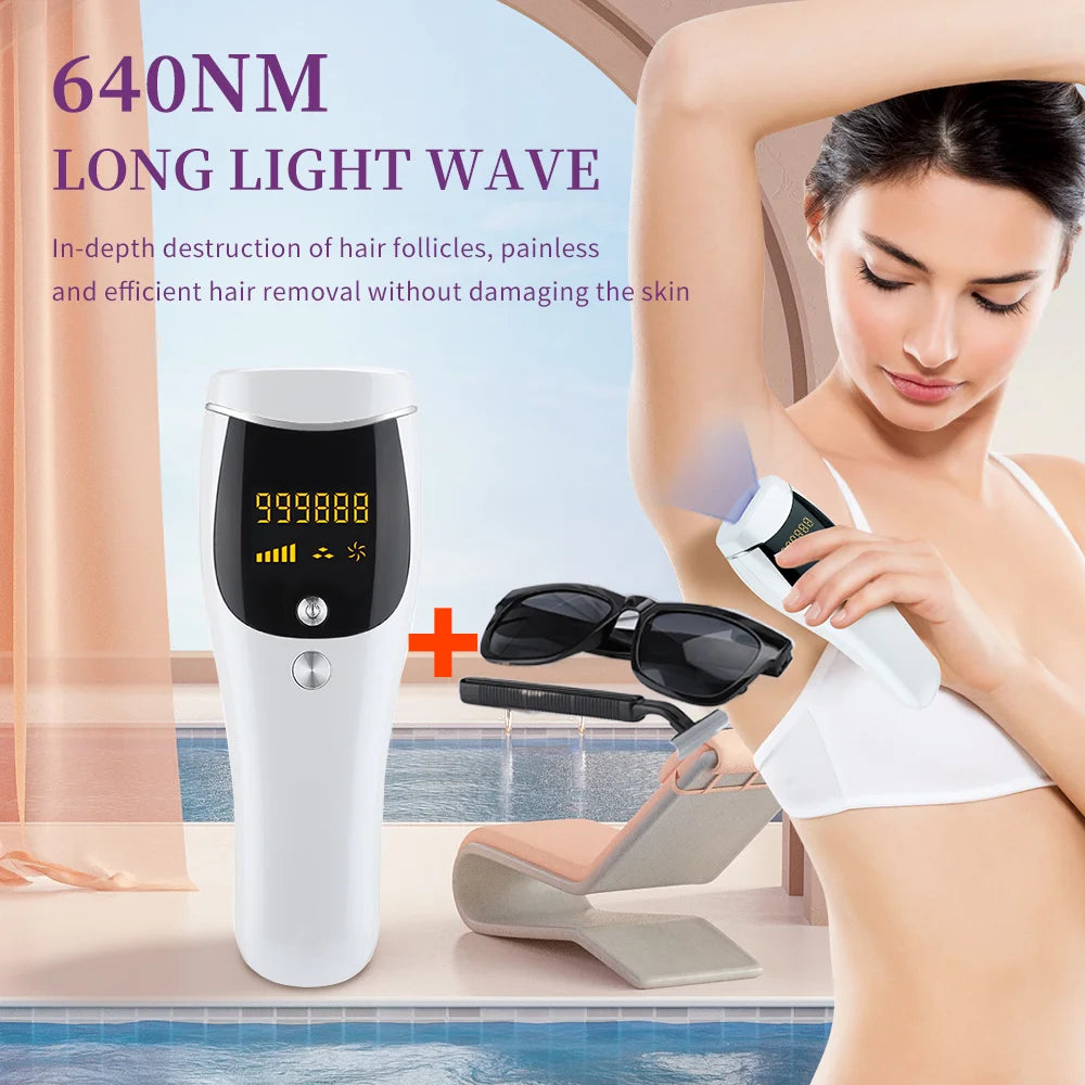 Women Facial Body Permanent Hair Remover Device Electric Laser Epilator