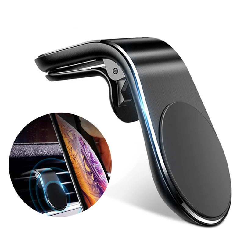 360 Metal Car Air Vent Magnetic Phone Mount Holder Stand For iPhone Samsung Xiaomi