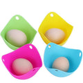 4Pcs/Lot Silicone Egg Poacher Pan Shape Egg Shape Bowl Rings Stove Boiler