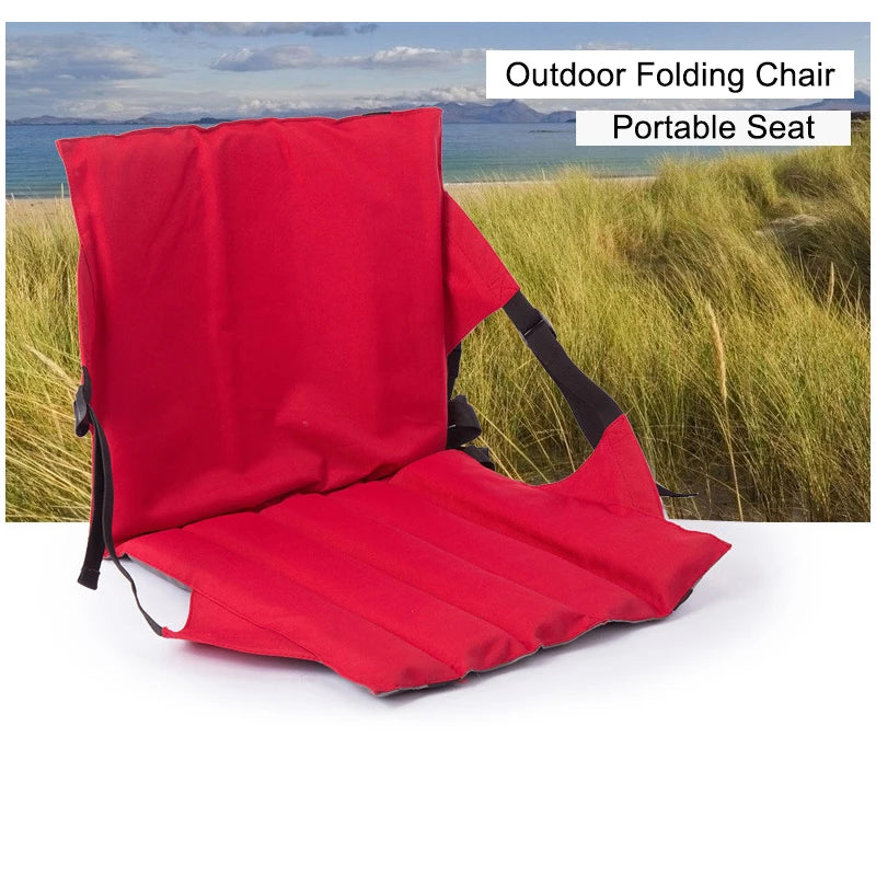 Multifunctional Folding Seat Cushion With Backrest Outdoor Camping Chair