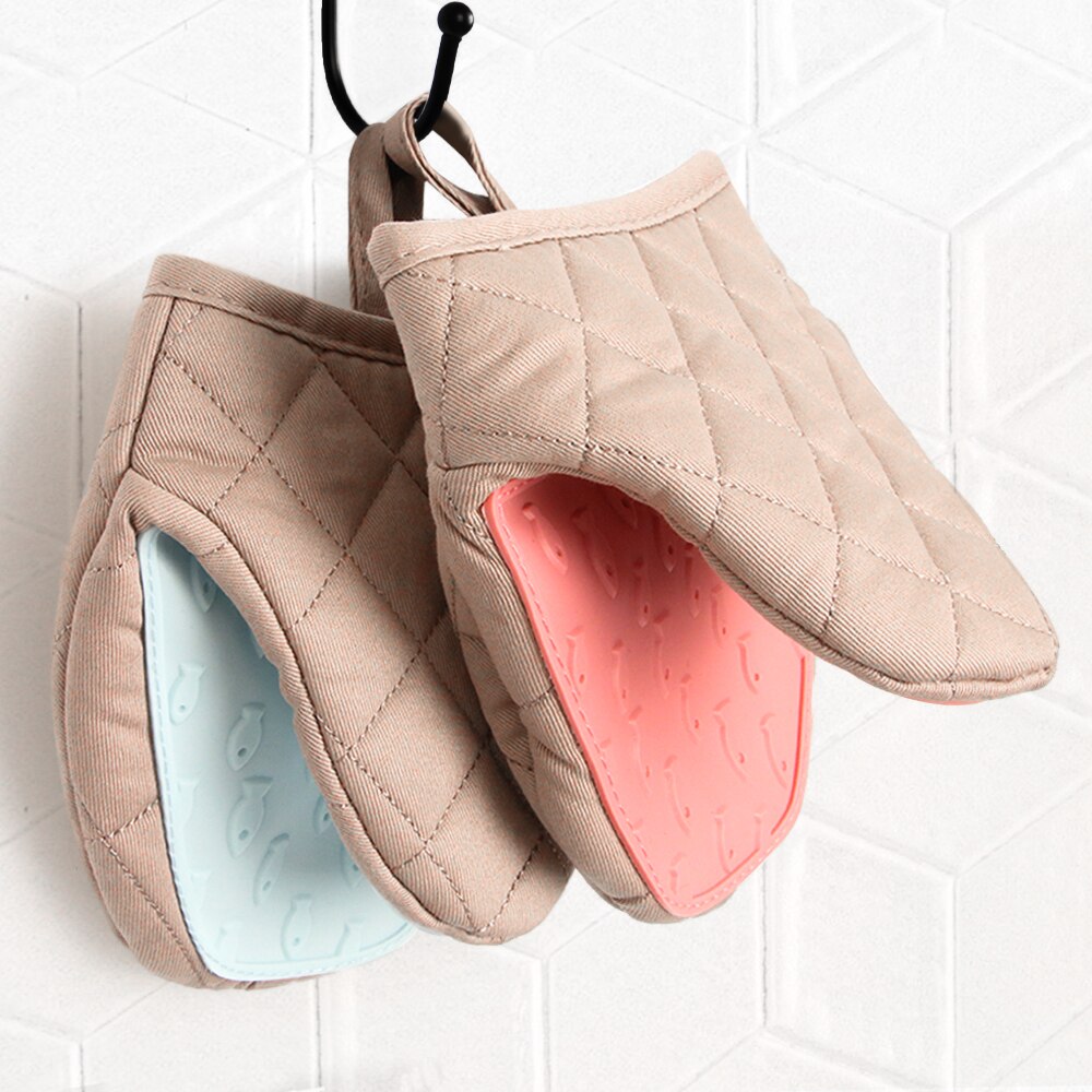 One Piece Silicone Anti-Scalding Oven Gloves Mitts Kitchen Silicone Gloves