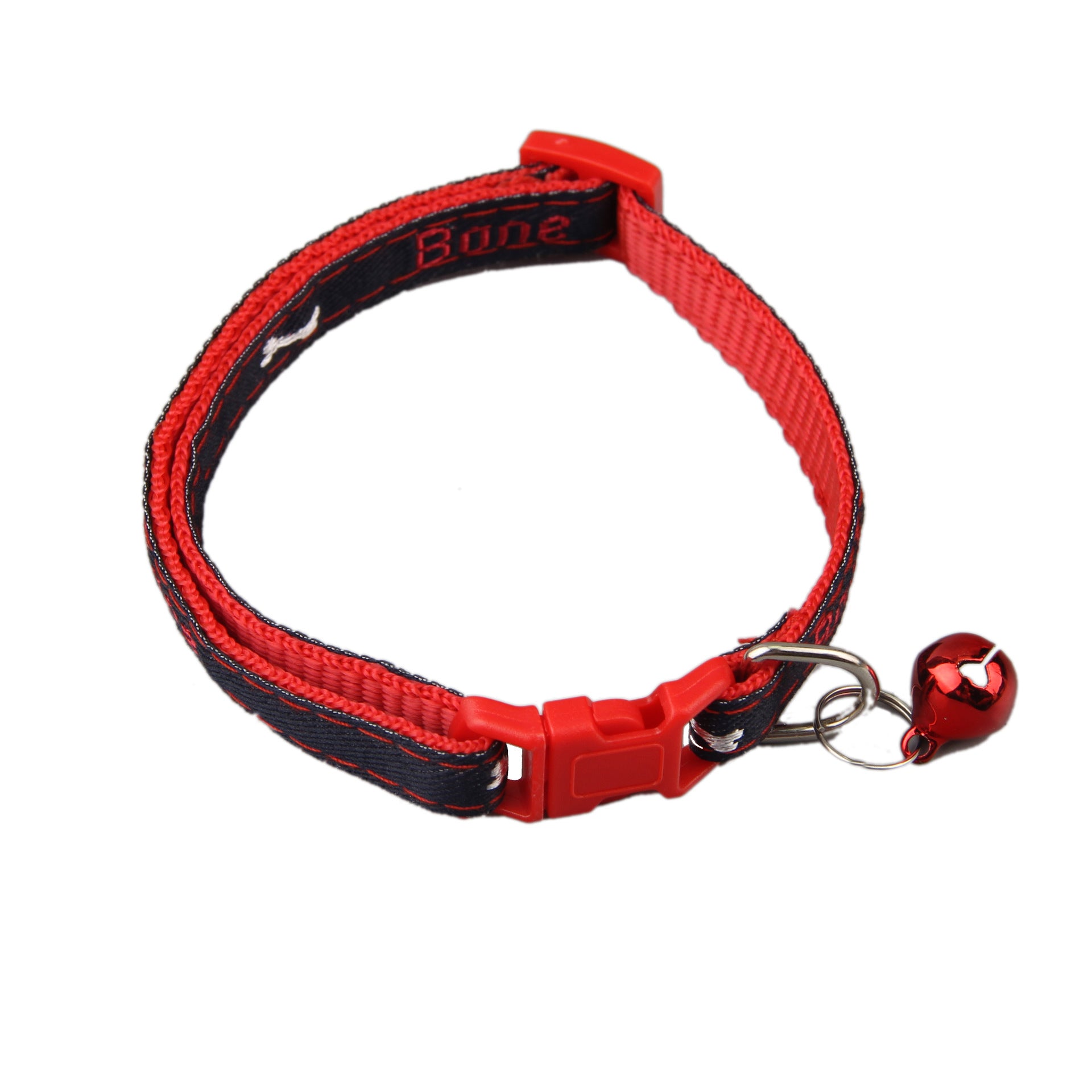Denim Bone Cat Collars With Bell Pet Necklace