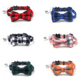Check Plaid Cat Collar Pet Bell Necklace With Plastic Buckle