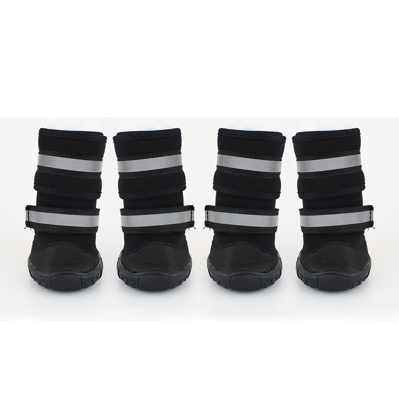 Pet Cotton Long Boots Outdoor Protect Feet Warm Dog Shoes