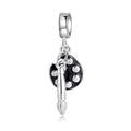 S925 Sterling Silver Artist Palette Paintbrush Dangle Charm Creative Pendant Bead For DIY Charm Bracelet Necklace Jewelry Making Gift