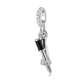 S925 Sterling Silver Makeup Brush Mascara Dangle Charm Beauty Pendant Bead For DIY Charm Bracelet Necklace Jewelry Making Gift