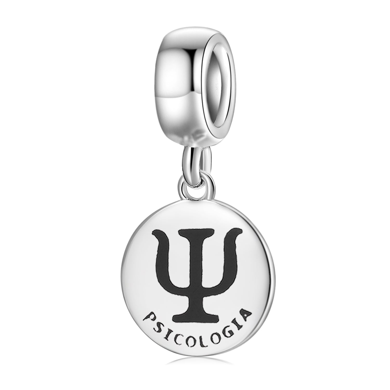 S925 Sterling Silver Portuguese Profession Dangle Charm Hollow Letter Pendant Bead For DIY Charm Bracelet Necklace Jewelry Making Gift