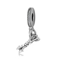 S925 Sterling Silver Cupid Arrow Dangle Charm Minimalist Love Pendant Bead For DIY Charm Bracelet Necklace Jewelry Gift