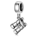 S925 Sterling Silver Telescope Dangle Charm Minimalist Pendant Bead For DIY Charm Bracelet Necklace Jewelry Gift