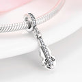S925 Sterling Silver Cello Dangle Charm, Music Instrument Bead, Elegant European Style For DIY Bracelet Necklace, Pandora Compatible Jewelry Accessory Gift