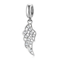 S925 Sterling Silver Angel Wings Heart Dangle Charm Love Pendant Bead For DIY Charm Bracelet Necklace Jewelry Gift