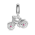 S925 Sterling Silver Bicycle Dangle Charm Cute Cycling Pendant Bead For DIY Charm Bracelet Necklace Jewelry Gift