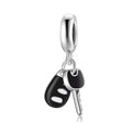 S925 Sterling Silver Car Key Dangle Charm Creative Pendant Bead For DIY Charm Bracelet Necklace Jewelry Gift