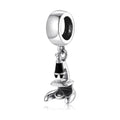 S925 Sterling Silver Microscope Dangle Charm Science Theme Pendant Bead For DIY Charm Bracelet Necklace Jewelry Gift