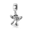S925 Sterling Silver Angel Wings Heart Dangle Charm Love Pendant Bead For DIY Charm Bracelet Necklace Jewelry Gift