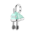 S925 Sterling Silver Whisk Dangle Charm Cute Kitchen Pendant Bead For DIY Charm Bracelet Necklace Jewelry Gift