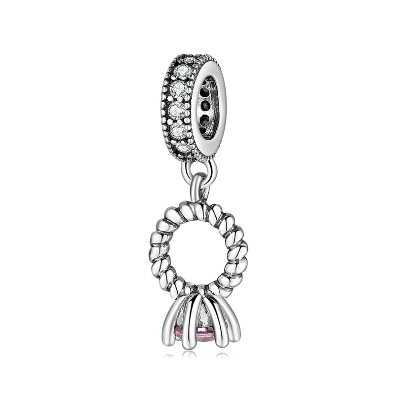 S925 Sterling Silver Shining Dangle Charm Fashion Minimalist Pendant Bead For DIY Charm Bracelet Necklace Jewelry Gift