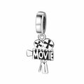 Original Movie Camera Dangle Charm 925 Sterling Silver Vintage Film Camera Pendant Bead For DIY Charm Bracelet Necklace Jewelry Making Gift