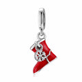 S925 Sterling Silver Christmas Resin Bead Charm For DIY Bracelet Jewelry