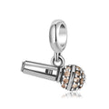 S925 Sterling Silver Microphone Bead Pendant For DIY Necklace And Bracelet Jewelry