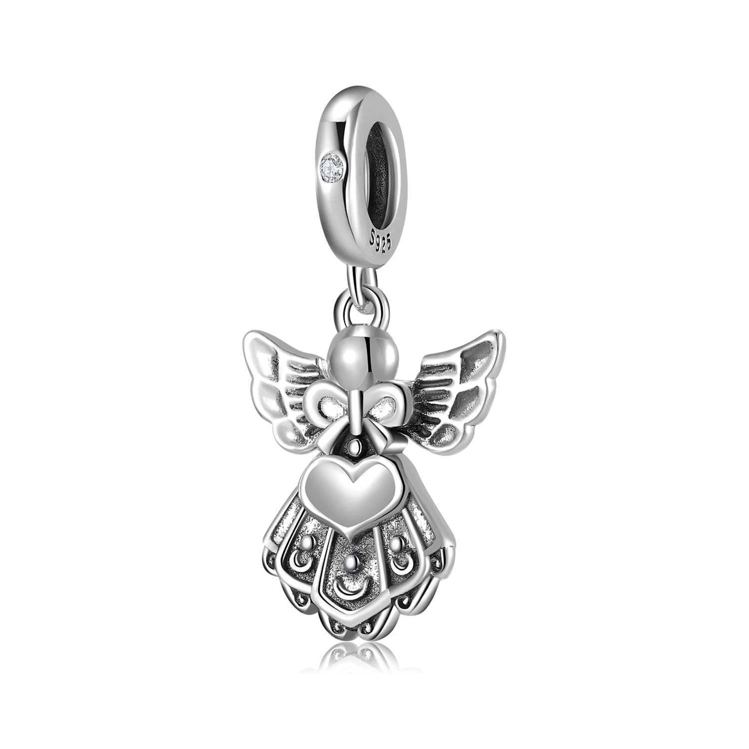 S925 Sterling Silver Angel Of Love Pendant For DIY Bracelet And Necklace Jewelry