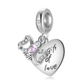 S925 Sterling Silver Gift Of Love Pendant, Handmade DIY Bracelet Accessory