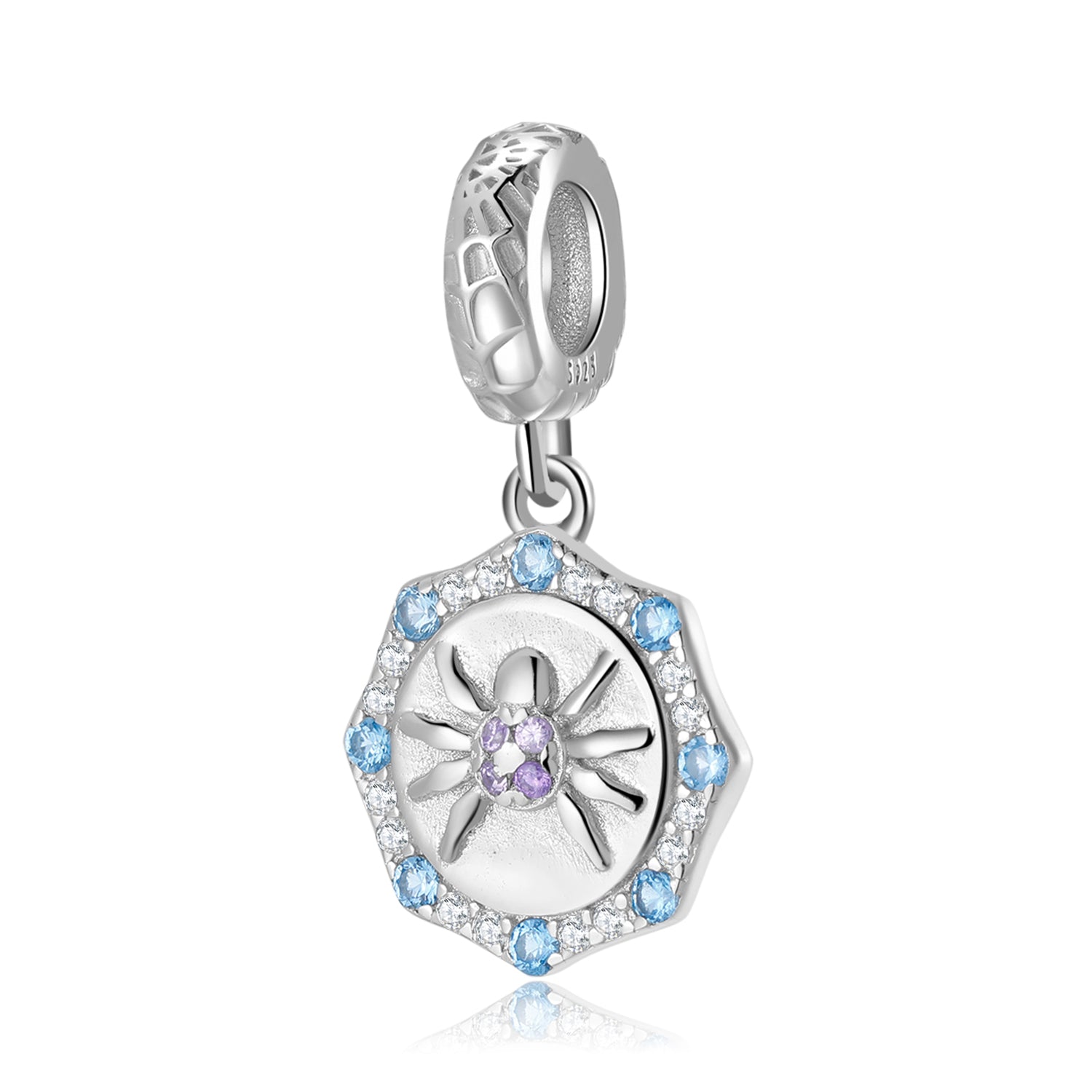 S925 Sterling Silver Spider Bead, Halloween Series Pendant For DIY Bracelet And Necklace