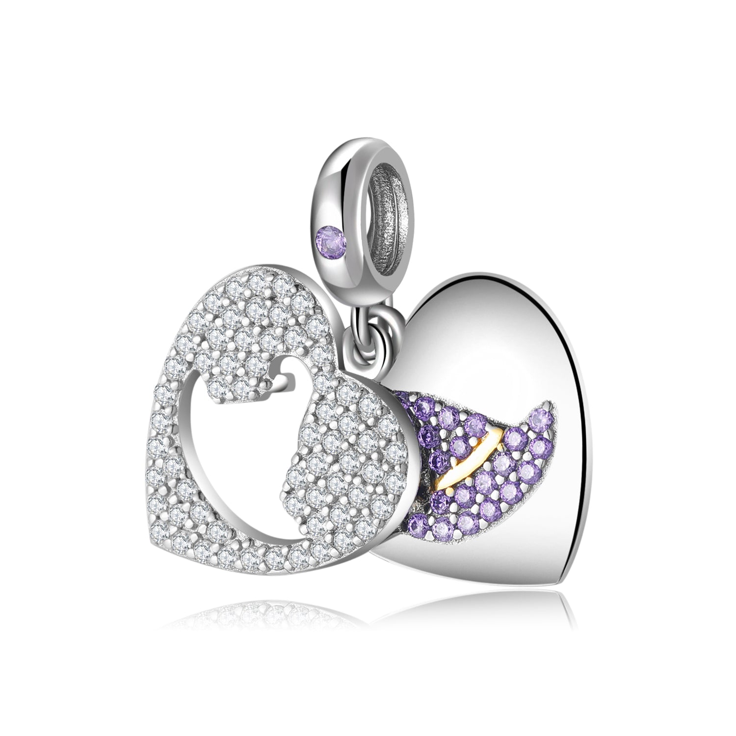 S925 Sterling Silver Magic Hat Bead, Halloween Series Blue Pendant For Necklace And Bracelet