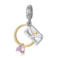 S925 Sterling Silver Ring & Envelope Pendant, Gold-Plated DIY Necklace And Bracelet Jewelry