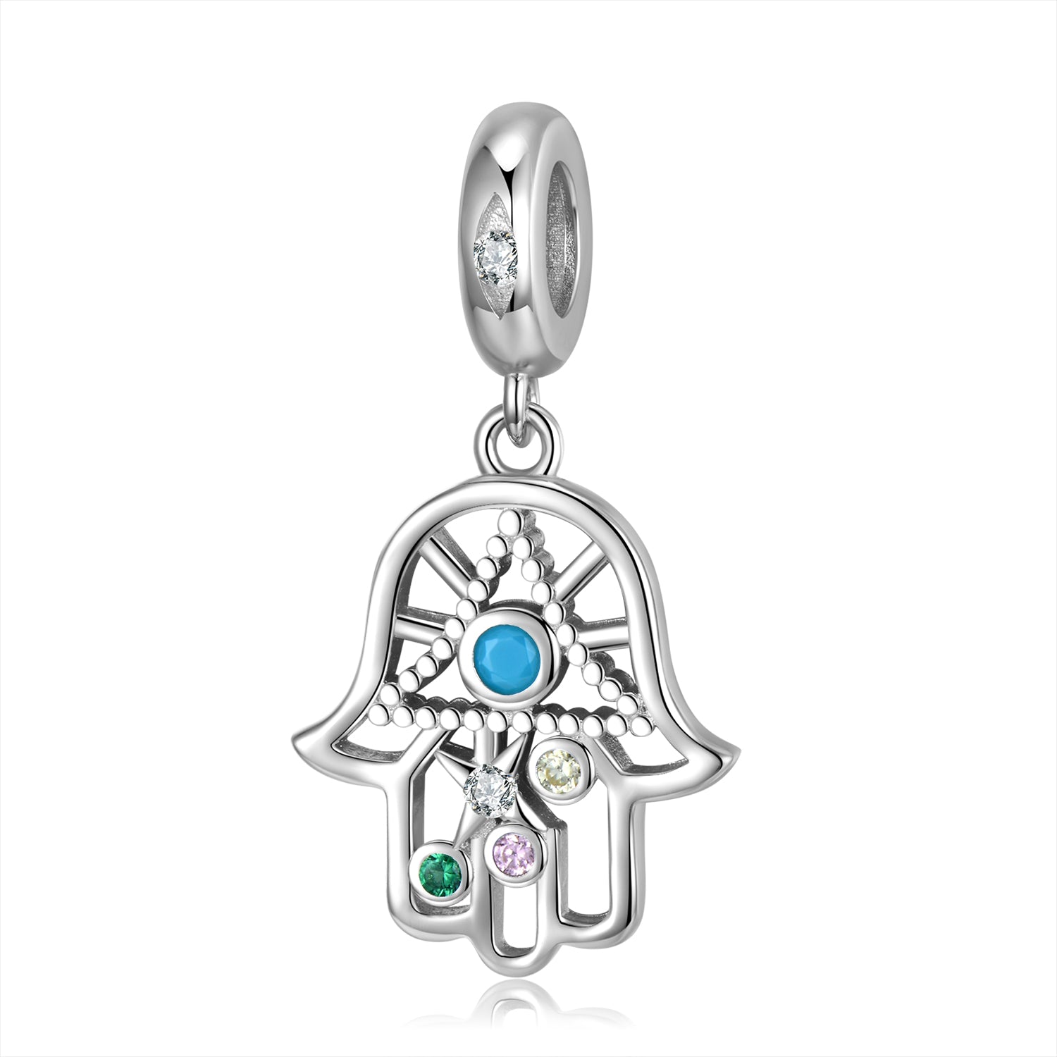 Minimalist Fatima Hand Pendant, 925 Silver Bead Necklace And Bracelet DIY Jewelry