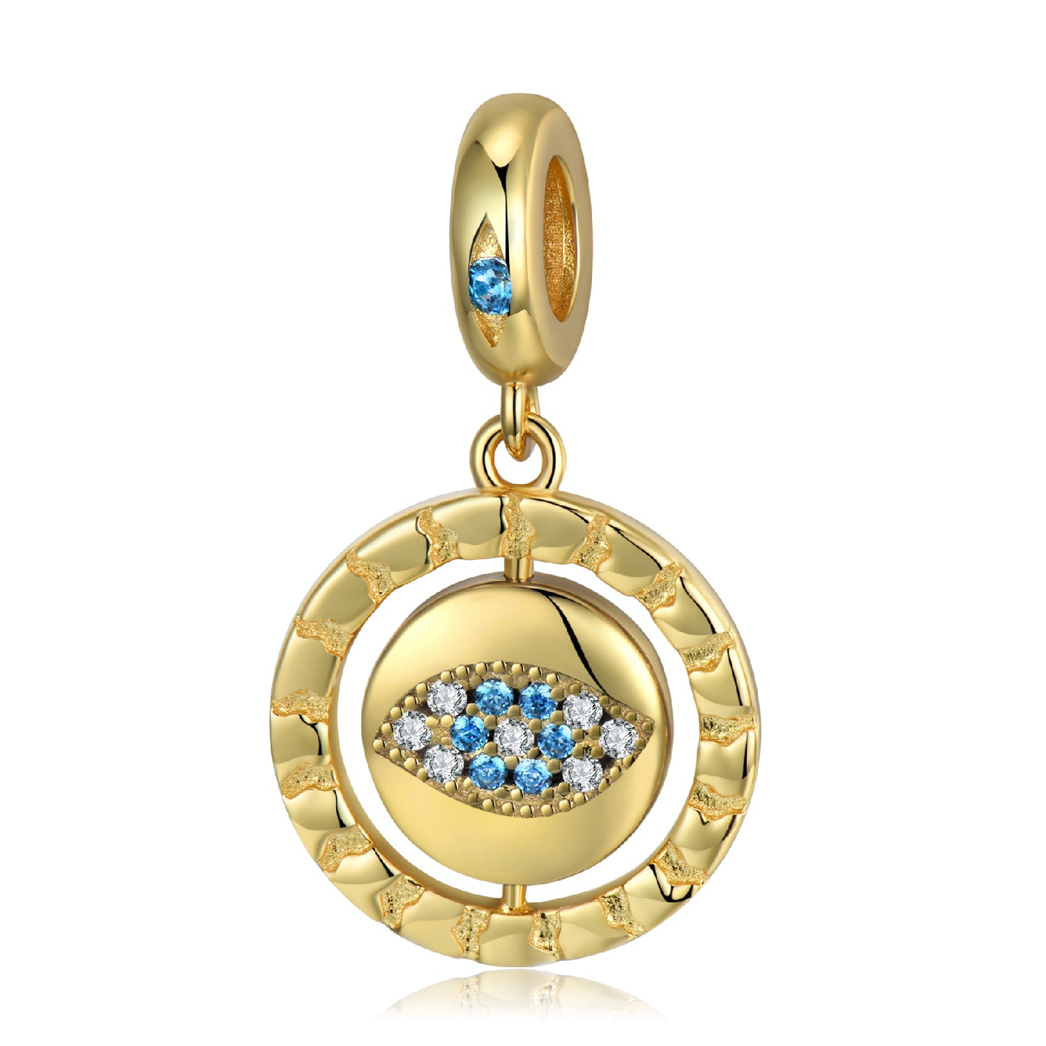 Original Evil Eye Bracelet Accessory, 925 Silver Bead, 14K Gold Plated Zircon, Wholesale