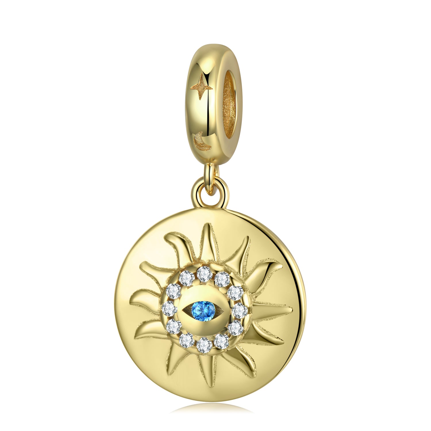 Sun Evil Eye Pendant, 925 Silver Necklace And Bracelet DIY Jewelry