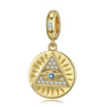 Triangle Evil Eye Pendant, 925 Silver Necklace And Bracelet DIY Jewelry